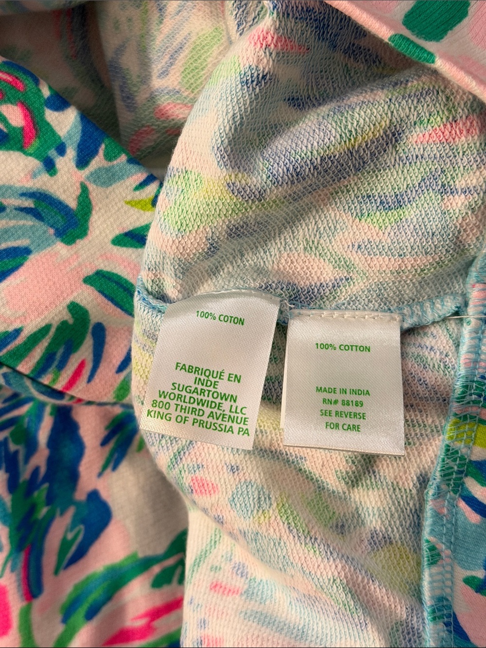 Lilly Pulitzer Size Large Jansen Sweatshirt Blue Ibiza Cabana Long Sleeve NWT L - Picture 6 of 12